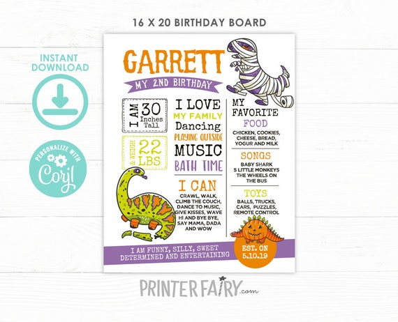 Dinosaur Halloween Birthday Invitation, EDITABLE Halloween Birthday Invitation, Dinosaur Birthday Invitation, DIGITAL Instant Download Il_570xn