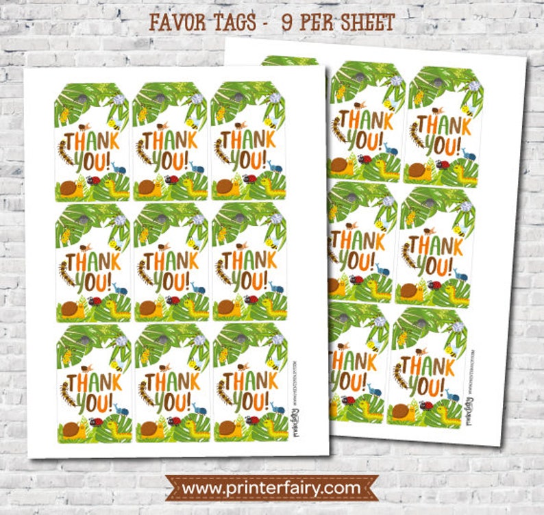 DIGITAL Insects Party Package Outdoor Birthday Party Instant Download Creepy Crawlers Printable Party Pack