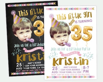 Adult Birthday Invitation with Picture, Funny Birthday Invitation, 30, 40, 50 Birthday Invitation, Any age Personalized DIGITAL Invite