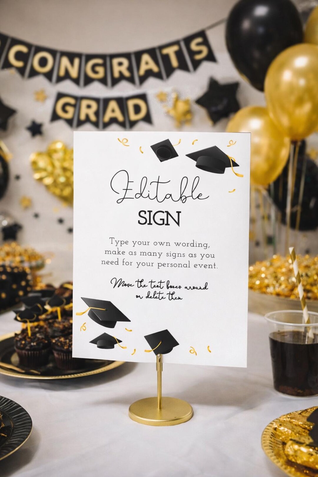 Grad Sign Templates Editable Graduation Party Sign, College Grad Decor (instant Download ...