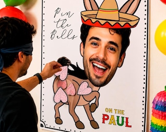 Personalized Pin the Balls Game – Custom Face Bachelorette Party Activity (Digital Download)