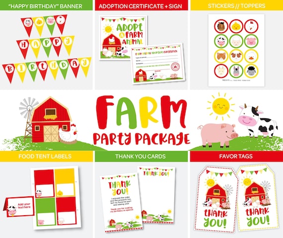 Farm Birthday Decorations Farm Birthday Party Barnyard Party