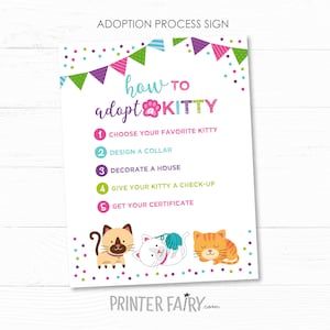 Kitty Cat Adoption Party Games, Adopt a Kitty Party, Cat Adoption ...
