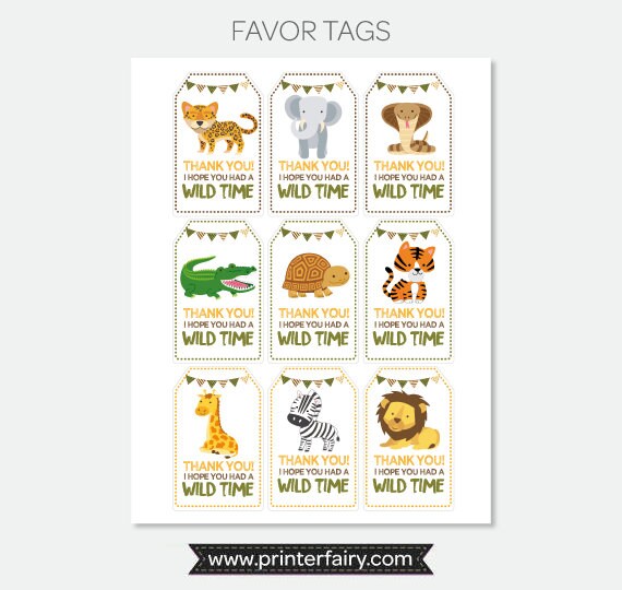Safari Party Pack Safari Printable Decorations Jungle | Etsy