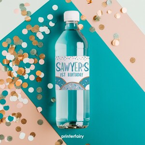 Donut Water Bottle Labels, EDITABLE, Donut Birthday Party, Sprinkles Birthday, Donut Birthday Decoration, Water bottle labels, EDIT YOURSELF