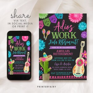 Retirement Fiesta Invitation, Editable Printable, Farewell Party (Digital Item) image 5