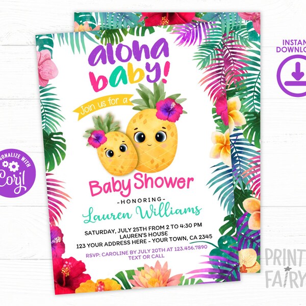 Luau Baby Shower - Etsy