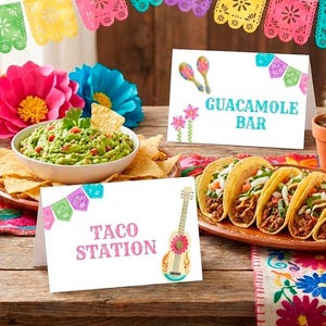 Cartes culinaires Fiesta Cinco de Mayo, téléchargement immédiat