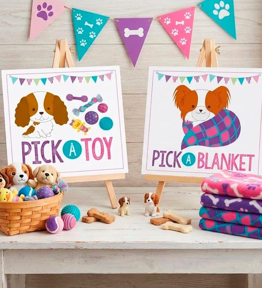 Pet Adoption Party Printable Signs, Puppy Birthday Decor (digital ...