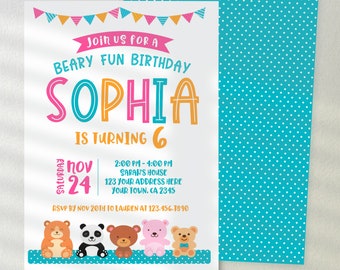 Teddy Bear Invitation, EDITABLE, Bear Invitation, Workshop Invitation, Create a Bear Workshop Invitation, INSTANT DOWNLOAD