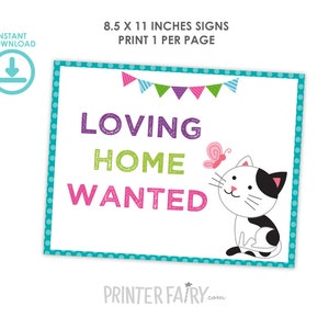 Kitty Cat Birthday party, Kitten adoption birthday, Kitty adoption station prints, Digital files, Instant download image 2