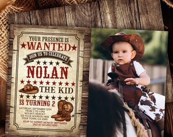 Wild West Birthday Invitation: Editable Party Template (instant ...