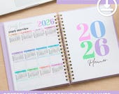 2026 Printable Planner, Monthly Weekly Planning, Minimal Aesthetic Planner PDF | Calendar, Reviews, Task Lists, Instant Download