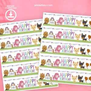 Puppy Water Bottle Labels, Pet Adoption Birthday Party, Puppy Birthday ...