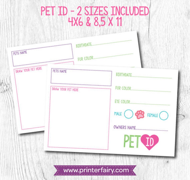 Pet Groomers, Pet Id, Name tags, Pack of 3 printables, Digital files, Instant download image 2