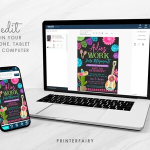Retirement Fiesta Invitation, Editable Printable, Farewell Party (Digital Item) image 6
