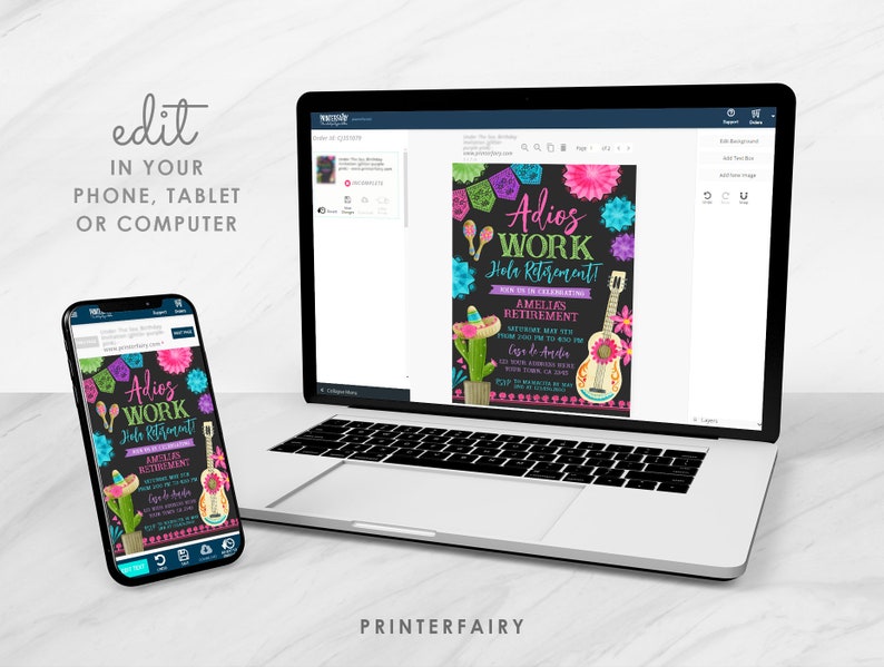 Retirement Fiesta Invitation, Editable Printable, Farewell Party (Digital Item) image 6