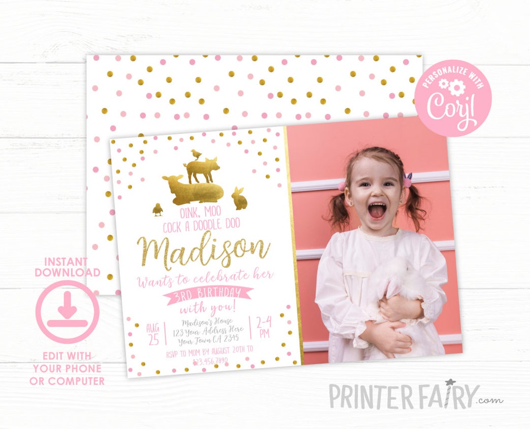Petting Zoo Birthday Invitation, EDITABLE, Farm Invitation, Animals  Birthday Party, Petting Zoo Invite, INSTANT DOWNLOAD - Etsy, image size:1080x875