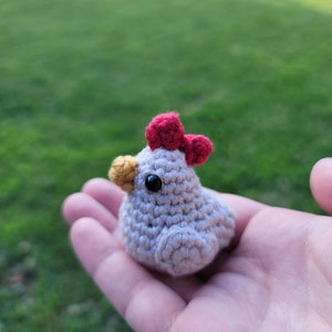 Mini crochet amigurumi chicken