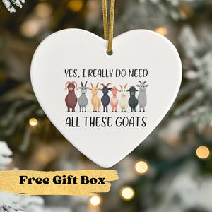 Funny Goat Ornament, Goat Lover Gift, Farm Animal Christmas Ornament, Farmer Gift, Meme Ornament, Homestead Farm Animals, Goat Mom Gift