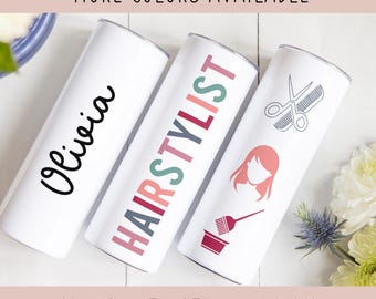 Hairstylist Gift, Personalized Hairstylist Tumbler, Custom Hair Stylist Coffee Mug, Coworker Gift, Hairdresser Gift, Thank You Gift