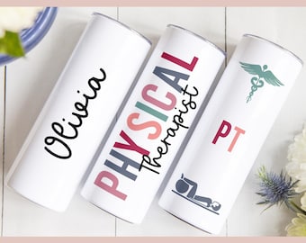 Personalized Physical Therapist Coffee Tumbler, Physical Therapy Tumbler, PT Gifts, Therapist Mug, Appreciation Gift, Thank You Gift