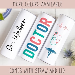 Doctor Gift, Personalized Doctor Mug, Coffee Tumbler, Doctor Appreciation Gift, PhD Graduation Gift, Thank You Gift, Medical Student Gift