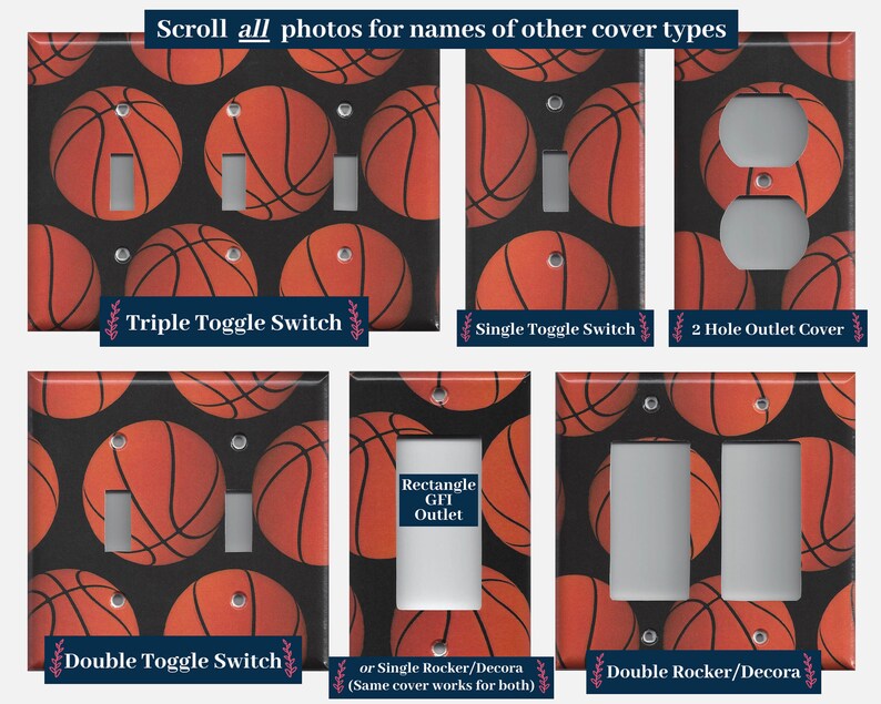 Basketball Decor Sports Nursery Decor Light Plate Cover and Etsy