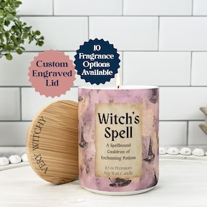 Witchy Halloween Candle, Small Witch&#39;s Spell Candle, Witchy Decor, Halloween Decor, Dark Magic Witch Gifts, Gothic Home Decor, Witchcraft