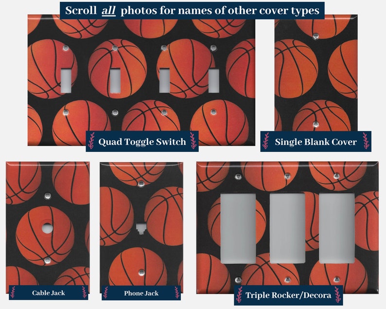 Basketball Decor Sports Nursery Decor Light Plate Cover and Etsy