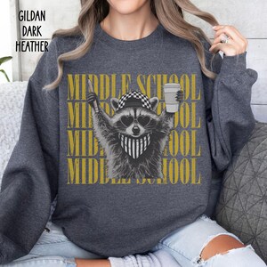 Middle School Teacher Shirt, Funny Feral Raccoon Tee, Teacher Team Shirt, Back to School, Comfort Colors, Last Day of School image 7