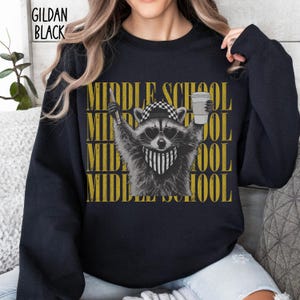 Middle School Teacher Shirt, Funny Feral Raccoon Tee, Teacher Team Shirt, Back to School, Comfort Colors, Last Day of School image 8