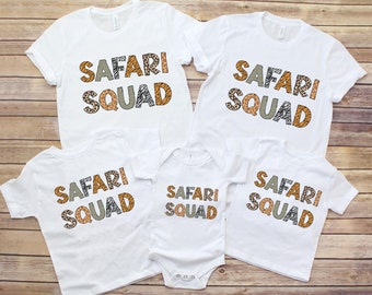 Safari Squad Matching Family Safari Birthday Party Shirts, First Birthday Jungle Theme, Zoo Animal 1st Birthday Shirts, Petting Zoo Birthday