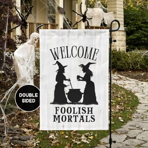 Funny Witch Garden Flag, Witchy Garden Flag, Halloween Garden Flag, Fall Yard Flag, Witch Garden Flag, Spooky Garden Decor, Witch Hat