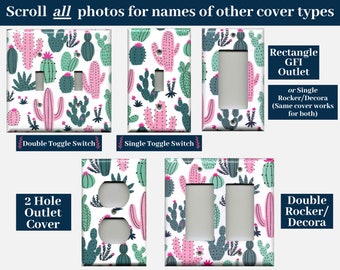 Single Gang Toggle Light Switch Plate Replacement Cactus and Succulent Watercolor Unique Wall Plate Cover Home Decor Lighting Accessories Gift Single Gang Toggle Light Switch Plate Replacement Cactus and Succulent Watercolor Unique Wall Plate Cover Home Decor Lighting Accessories Gift