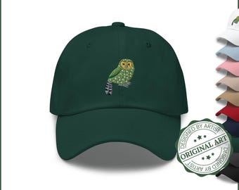 Kakapo Hat | Kakapo Bird Cap | New Zealand Kakapo | Dad hat | Embroidered Cap | New Zealand Bird Hat | Kakapo Gift | New Zealand Gift