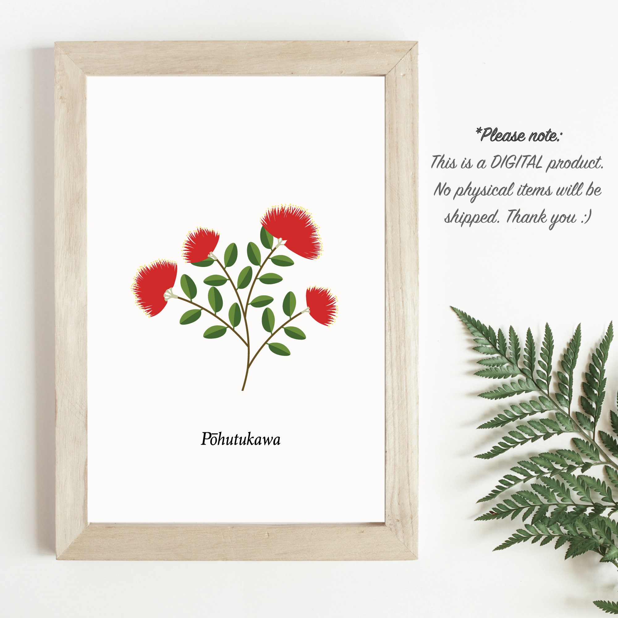 New Zealand Flowers Printable Wall Art Set of 3 Manuka Etsy