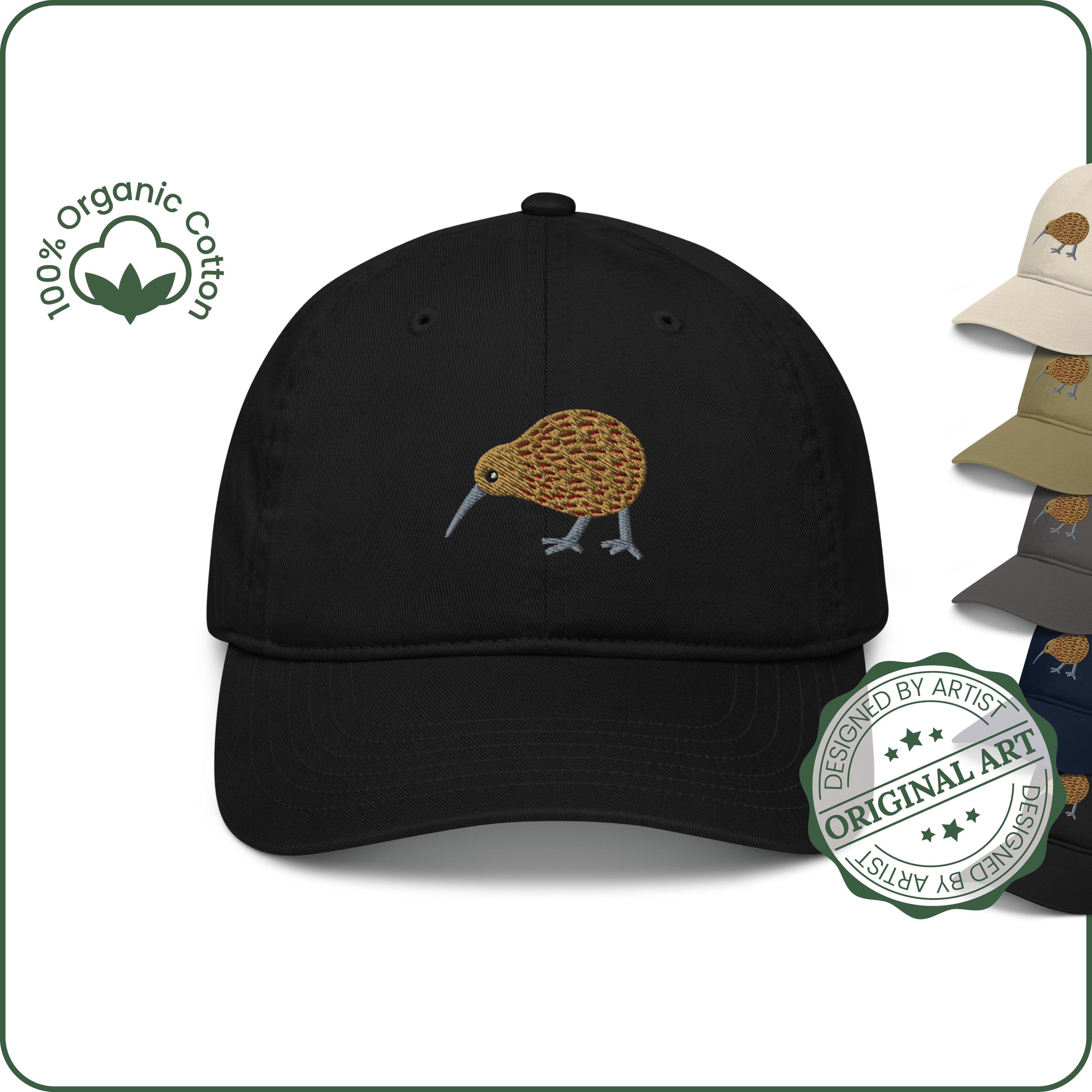 Organic Cotton Kiwi Bird Dad Hat - Embroidered New Zealand Cap