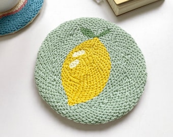 Lemon Mug Rug Coaster for New Home