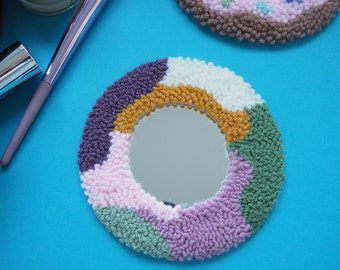 Punchneedle Abstract Pocket Mirror