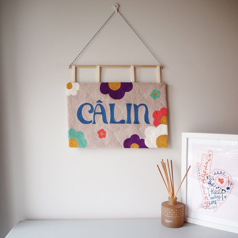 Punchneedle Personalised Nursery Wall Art image 1