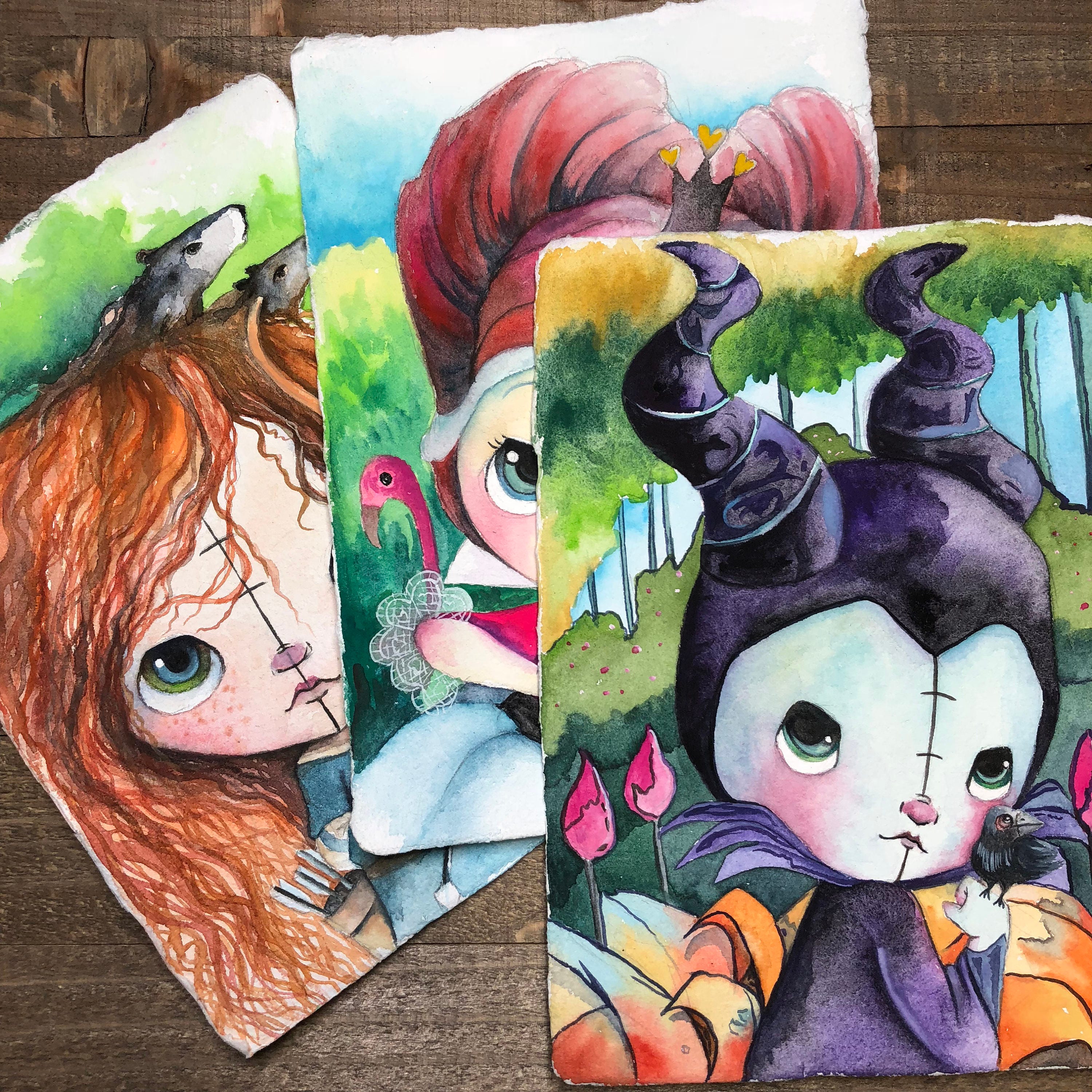 By Nomiie Princesses And Queens Fairy Tales Watercolor Etsy