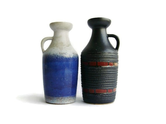 Vintage ceramic vase Strehla Keramik 1302, set of 2, East German Pottery Vintage ceramic vase Strehla Keramik 1302, set of 2, East German Pottery