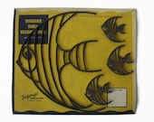 Mid Century fish wall decorations, Atomic 50s Made in USA