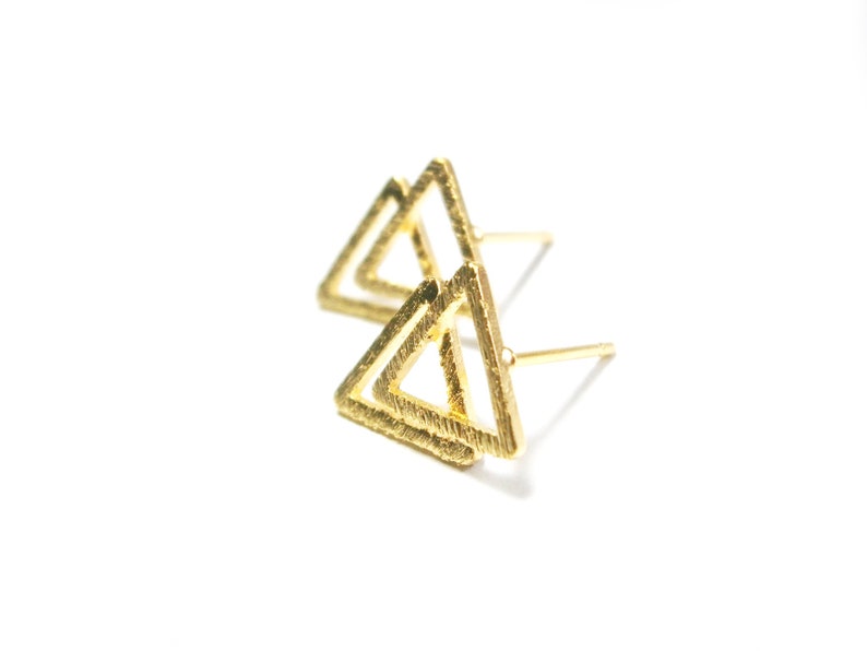 Studs Triangles Gold Plated