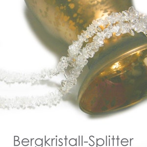Bergkristall Splitter Kette, Halskette, Splitterkette, Kristall Naturstein Rohstein Edelstein Schmuck Bild 4