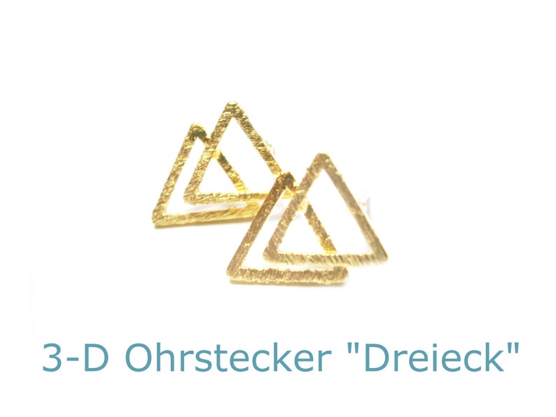 Studs Triangles Gold Plated