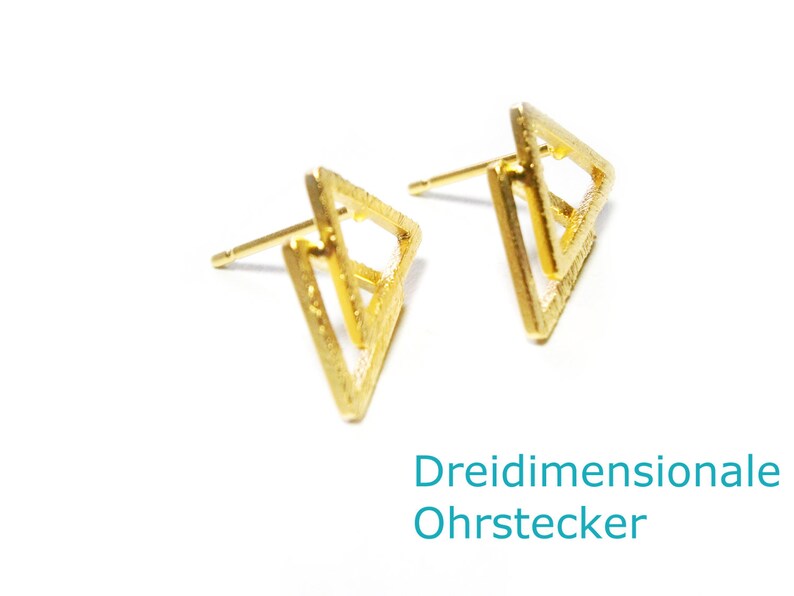 Studs Triangles Gold Plated