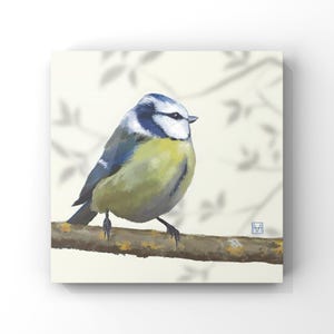 Bluetit, Giclee print of an original painting, British garden birds -