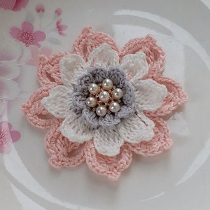 Larger Crochet Flower in 3 inches YH-266-03